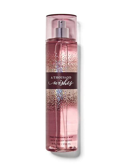 Thousand wishes bath and body works - 10 fl oz / 295 mL. Promotional Details. Out of Stock. Add to Bag. Fragrance. What it smells like: a sweet, heart-warming celebration. Fragrance notes: pink prosecco, sparkling quince, crystal peonies, gilded amber and amaretto crème. Overview. Buy A Thousand Wishes Bubble Bath at Bath And Body Works Canada – your fragrance destination!